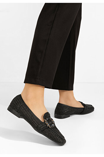 B T Shoes Černé dámské mokasíny Megan