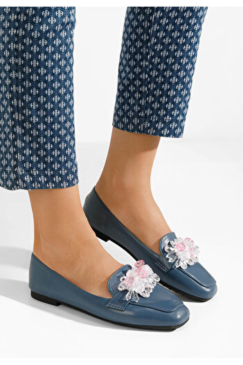B T Shoes Μοκασίνια γυναικεια Milagros μπλε