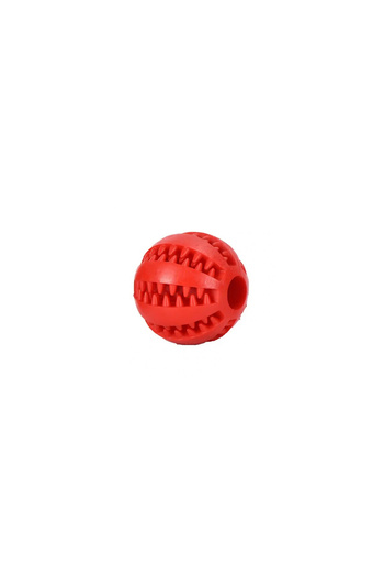 Nobrand Slow feeding rubber ball for dogs and cats, 7 cm, red