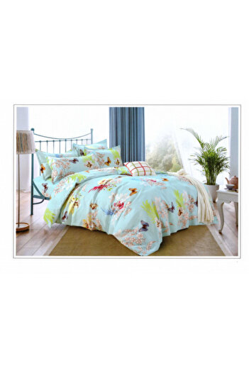 OEM Double Bed Linen, Finet Cotton, 6 Pieces, Butterflies, LJR-140