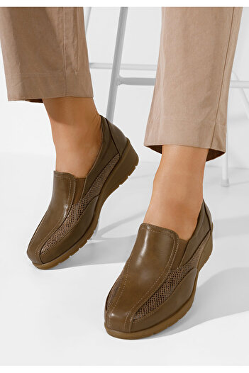 B T Shoes Khaki dámské mokasíny Elettra