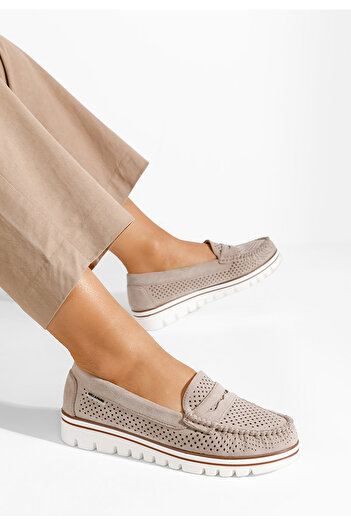 B T Shoes Μοκασίνια γυναικεια Manise V2 μπεζ