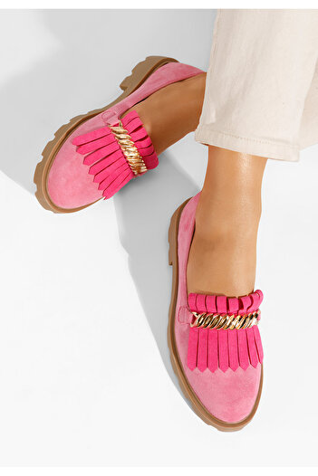 B T Shoes Fuchsiové mokasíny dámske Kanesha