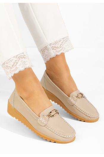 B T Shoes Μοκασίνια γυναικεια δερματινα Fahima Νουντ