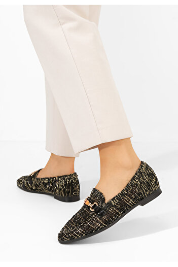 B T Shoes Jayna women's black loafers