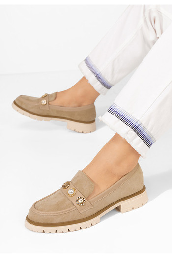 B T Shoes Μοκασίνια γυναικεια Angella χακι