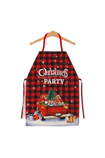 Flippy Decorative Kitchen Apron, Flippy, Christmas Theme, 50 x 70 cm, Christmas Party Model, Polyester, Red