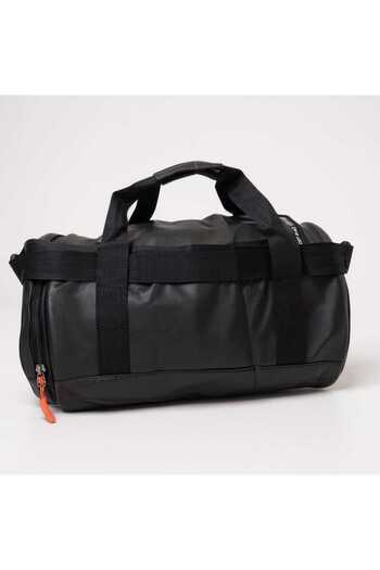 Coverzone Faux Leather Cylinder Duffel Bag, Large, with Front and Side Pockets, Sports & Travel Bag with Strap, 125