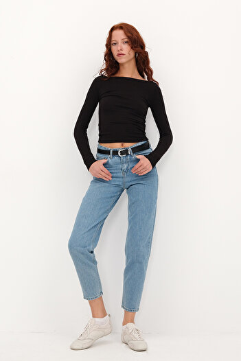 Addax Mom Jean Pants Pn5862-1-Pns