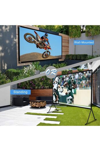 OEM GT GETCO 150 Inch Projection Screen, 16:9 HD Foldable Support Indoor/Outdoor, Home, Party, Office