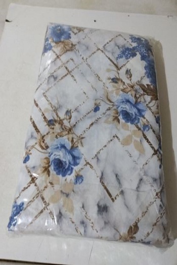 GÜZEL KAMAN Double Size 1 Piece Blue Flowered Cream Quality Beautiful Durable Stylish
