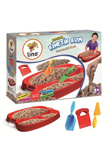 Lino Kinetic Sand Set (350 Gr Sand+Tray+Shovel+Brush+Cutter)