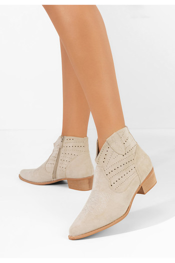 B T Shoes Carinna beige women's boots