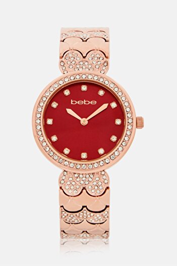 Bebe Women BB5585L Stainless Analog Watch 33mm, Rose Gold