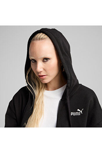 Puma Ess Comfort Full-Zip Kadın Siyah Eşofman Üstü