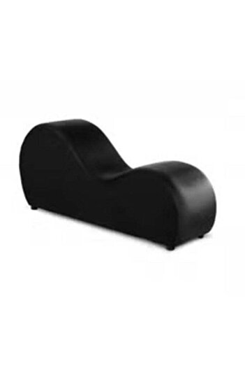 House One Small Romantic Chaise Longue Luxury Solid Pattern Of Velvet Fabric - Black