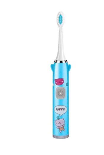 Blusmart Electric toothbrush for children with 2 heads and battery included, blue color