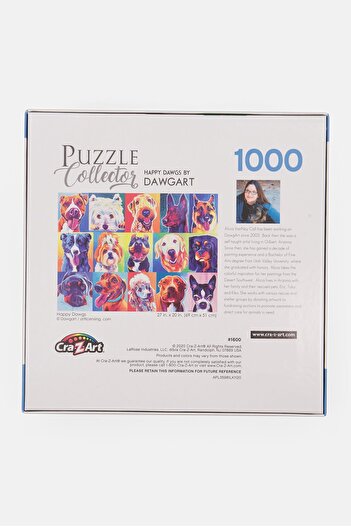 CrazArt Happy Dawgs 1000 Pieces Jigsaw Puzzle, White Combo