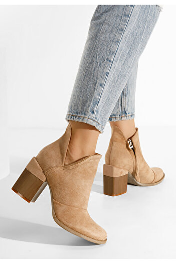 B T Shoes Γυναικεία Μποτίνια gros Condesa Χακι