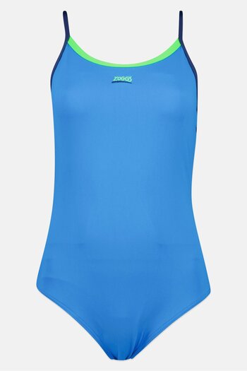 Zoggs Women Brand Logo One Piece Swimsuit, Blue