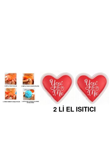 Bosphorus 2 Pcs Heart Shape Pocket Stove, Hand Warmer, Hot Water Bag Pvc 9cm