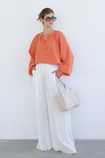 Touché Privé 100% Cotton Tunic with Drawn Collar