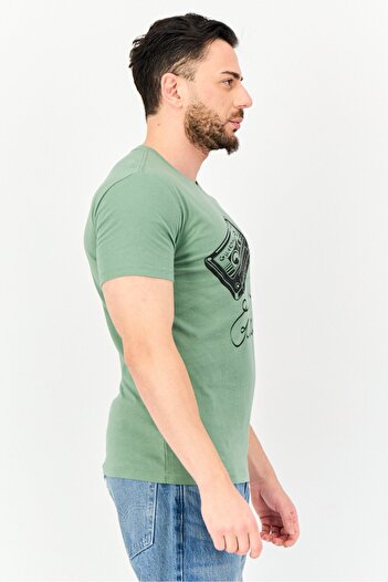 GAP x Marvel Men Crew Neck Short Sleeves Graphic Print T-Shirt, Sage Green