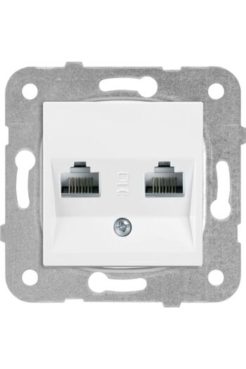 STOREMAX Sellbuyst Karre-Meridian White Double Data Cat6 Mechanism Trendy 266450