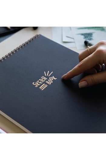 STOREMAX Snshop Black Kraft Cover Sketchbook 60 Sheets 140 Gr. Perforated Sketch Book 467437