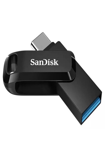 SanDisk محرك أقراص فلاش USB Type-C Ultra Dual Drive Go SDDDC3-128G-G46، أسود