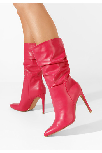 B T Shoes Cizme cu toc subtire Hamena fucsia