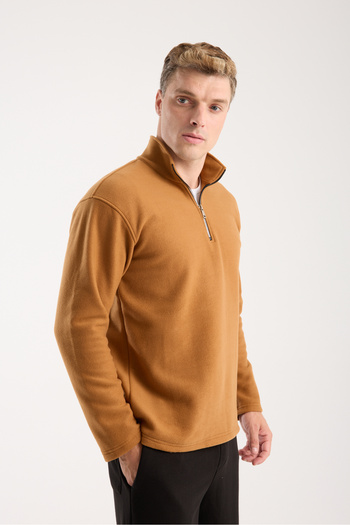 KAPHONE Men's Half Zipper Fleece Sweatshirt