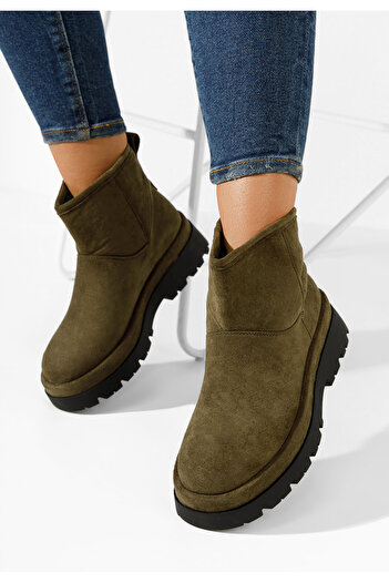B T Shoes Χειμερινά Αρβυλάκια γυναικείες Tenderly πρασινο