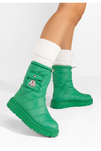 B T Shoes Γυναικείες Μπότες Χιονιού Kisena πρασινο