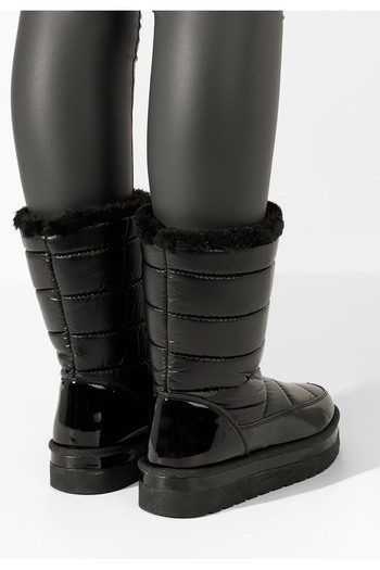 B T Shoes Γυναικείες Μπότες Χιονιού Miho Μαύρα