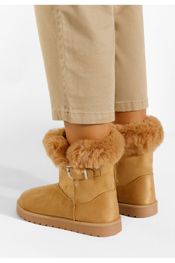 B T Shoes Γυναικείες Μπότες Καμηλο Cherina