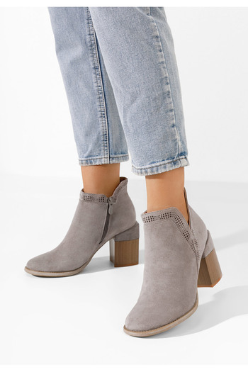 B T Shoes Γυναικεία Μποτίνια Camelia γκρι