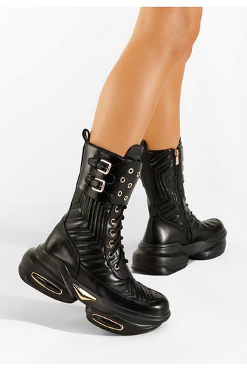 B T Shoes Αρβυλάκια γυναικεία μαύρα Evelia