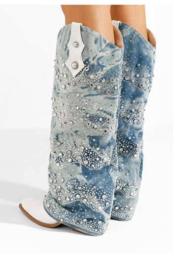 B T Shoes Καουμπόικες Μπότες Veiled μπλε
