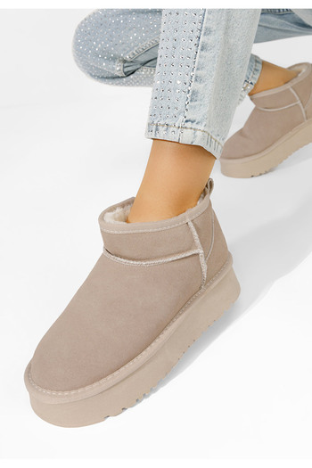 B T Shoes Μπότες τύπου ug με πλατφόρμα Cortney μπεζ