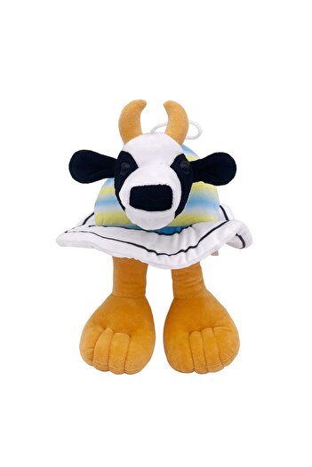 Flippy Italian Brainrot Plush Toy, Flippy, Saturno Saturnita Cow Model, 23 x 17 cm, Light Blue