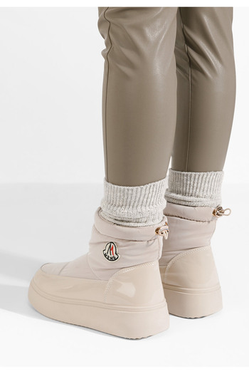 B T Shoes Γυναικείες Μπότες Χιονιού Lisivia V2 μπεζ