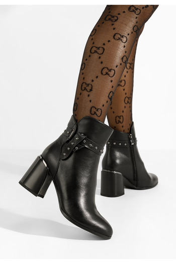 B T Shoes Μποτάκια με τακούνι Viktoria Μαύρα