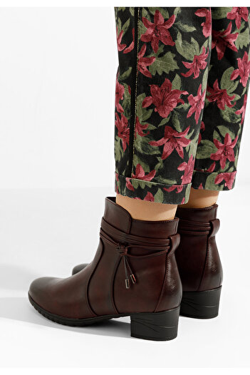 B T Shoes Caserta low heel ankle boots in dark grey