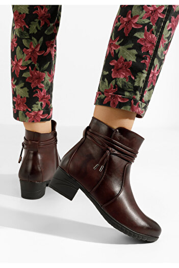 B T Shoes Caserta low heel ankle boots in dark grey