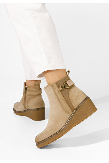 B T Shoes μποτακια πλατφορμεσ Aderva V2 μπεζ