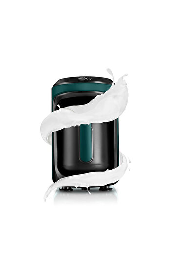 Karaca Pine Green Turkish Coffee Maker with Memory Cubic Ember and Milk