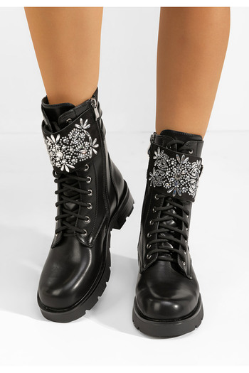 B T Shoes Αρβυλάκια γυναικεία Meghann V2 μαύρα