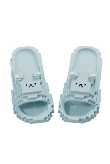 Flippy Papuci pentru Adolescenti, Flippy, Pixel, Antiderapanti, Marime 40-41, Albastru deschis
