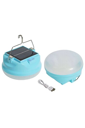 Flippy Lama Solara, Flippy, Incarcare Solara/USB, LED, din Plastic, 100 W, 5V, 13 x 13 x 7 cm, Albastru